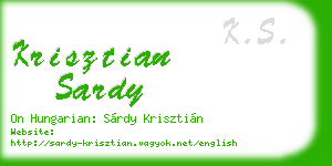 krisztian sardy business card