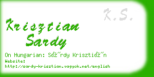 krisztian sardy business card